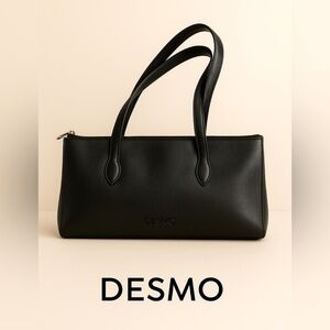 Desmo Black Textured Leather Tote‎ | Made in Italy